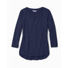 Tommy Bahama Women's Ashby Rib 3/4 Sleeve T-Shirt - Island Navy