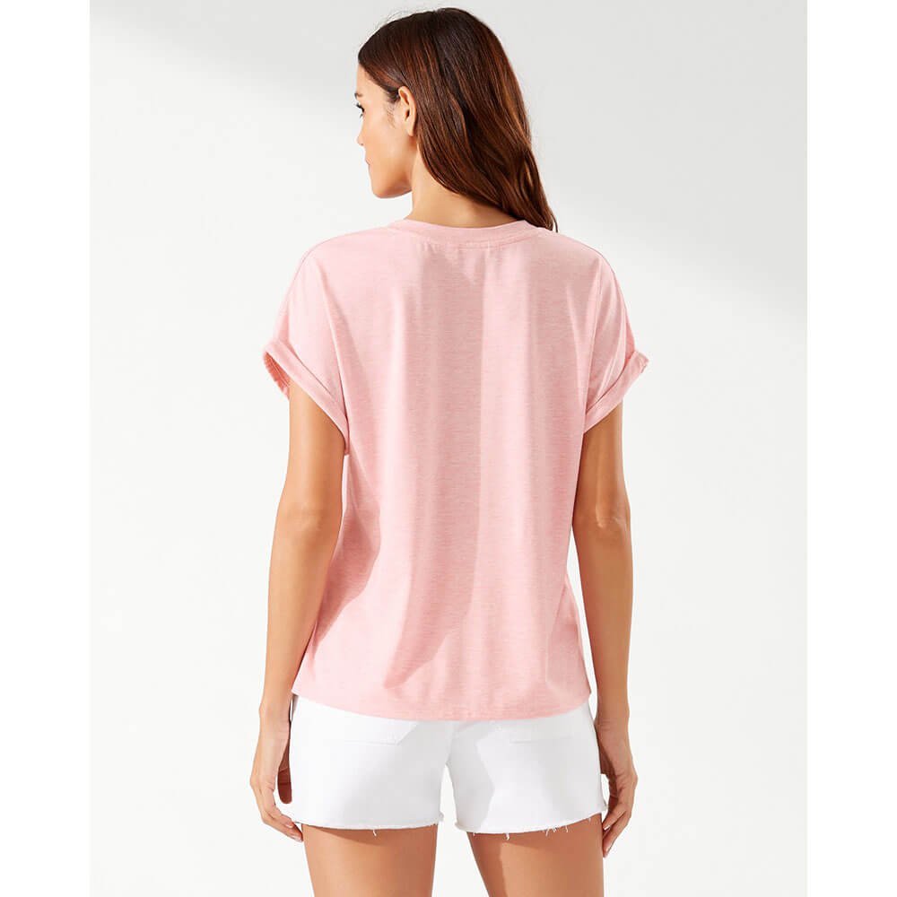 Tommy Bahama Women's Kauai Jersey V-Neck T-Shirt in Bikini