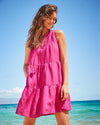 Tommy Bahama Womens St Lucia Sleeveless Tier Dress Coverup - Pink Maui