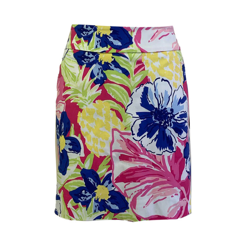 UP! 18-Inch Maui Techno Vented Skort - Multi-Colored Floral Maui Print