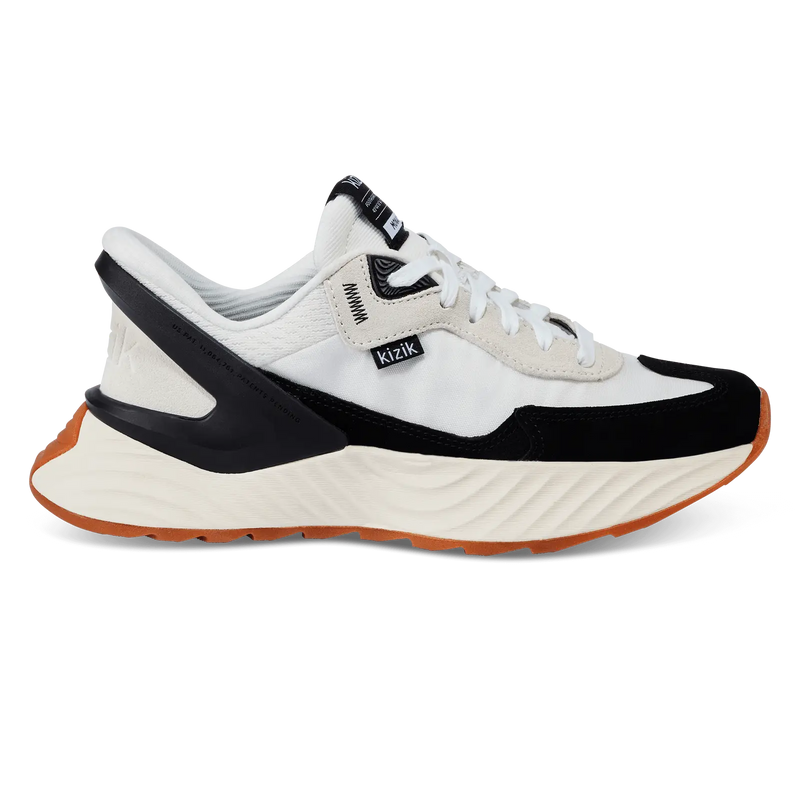 Kizik Womens Monaco Shoes - White / Black