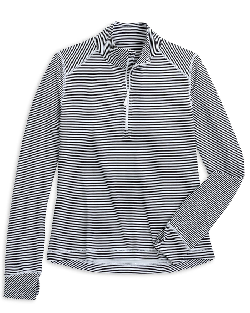 Southern Tide Womens CCC Runaround Quarter Zip Top - Black*