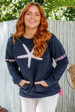 West Indies Wear Island Girl Hoodie Sweatshirt - Navy