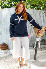 West Indies Wear Island Girl Hoodie Sweatshirt - Navy