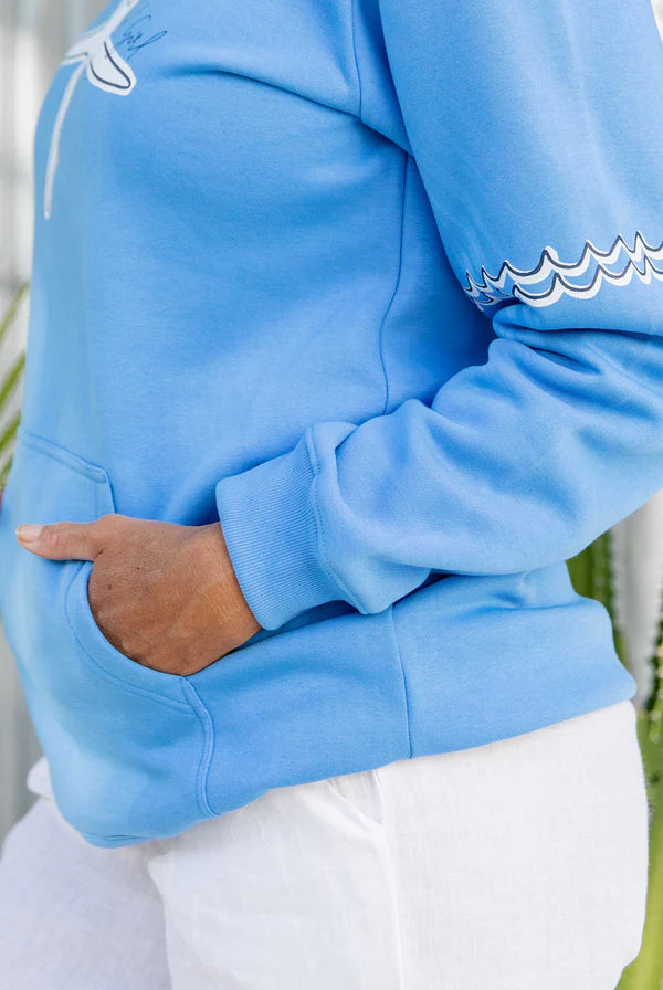West Indies Wear Island Girl Hoodie Sweatshirt - Periwinkle