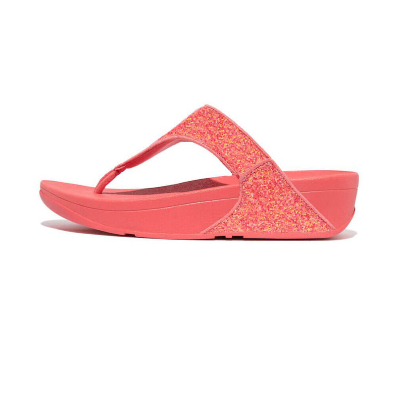 FitFlop Lulu Glitter Sandals - Rosy Coral