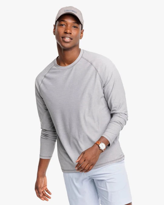 Southern Tide brrrilliant Performance Long Sleeve T-Shirt - Steel Grey