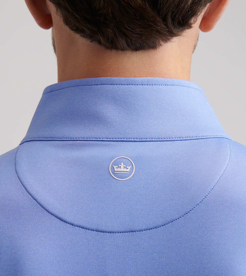 Peter Millar Men's Perth Melange Performance Quarter-Zip Pullover Sweater - Seaside Blue