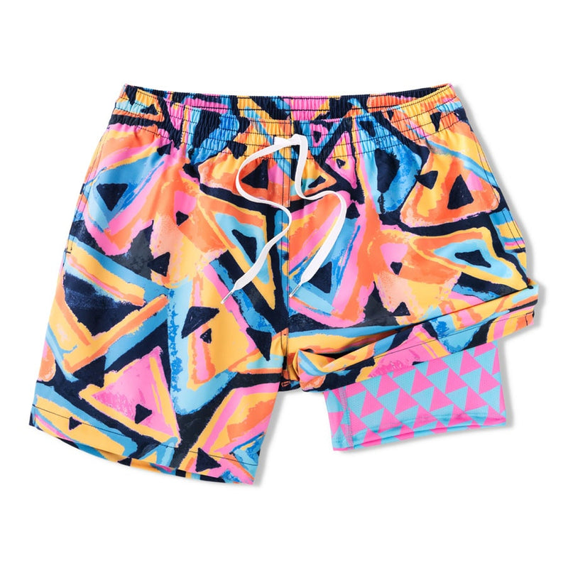 Chubbies 5.5-Inch The Exploding Nachos Swim Trunks - Bright Pink