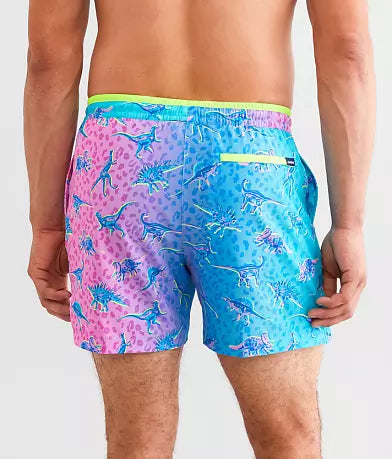 Chubbies 5.5-Inch The Dino Delights Swim Trunks - Turquoise/Aqua