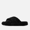 FitFlop iQushion D-Luxe Teddy Cross Slides - All Black