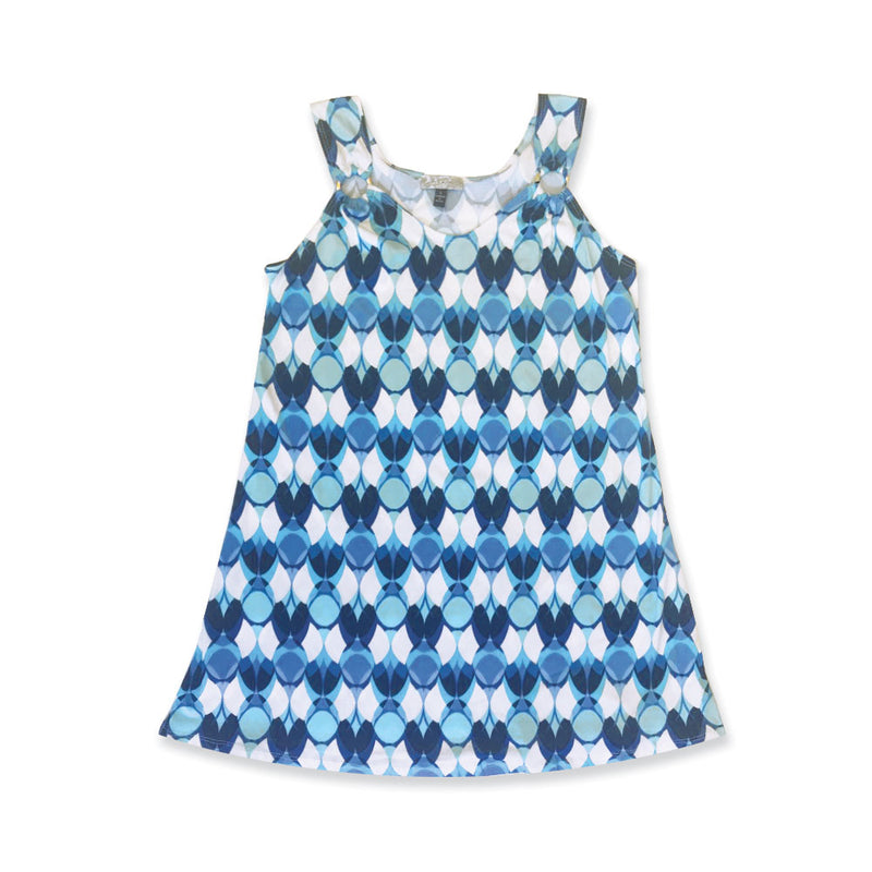 J Valdi Bubbles Ring Dress Cover Up - Blue