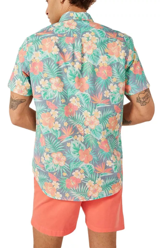 Chubbies The Life in Paradise Short Sleeve Sport Shirt - Navy