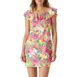 Tommy Bahama Orchid Garden Ruffle Spa Dress Cover Up - Preppy Pink