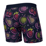 SAXX Vibe Super Soft Disco Fruit Boxer Briefs - Maritime Blue