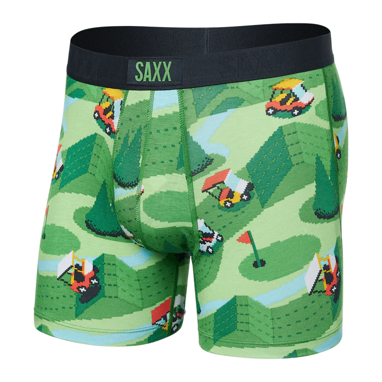 SAXX Vibe Super Soft Excite Carts Boxer Briefs - Green