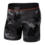 SAXX Vibe Super Soft Supersize Camo Boxer Briefs - Black