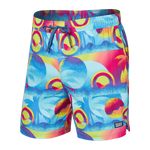 SAXX 5-Inch Oh Buoy 2N1 Volley Coast 2 Coast Swim Trunks - Blue Multi