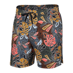 SAXX 5-Inch Oh Buoy 2N1 Volley Desert Palms Swim Trunks - Harvest Multi