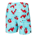 SAXX 5-Inch Oh Buoy 2N1 Volley Lobster Lounger Swim Trunks - Aqua