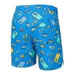 SAXX 5-Inch Oh Buoy 2N1 Volley Beer Olympics Swim Trunks - Racer Blue