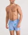 Saxx 5-Inch Oh Buoy 2N1 Volley Swim Trunks - Palmtastic - Bel Air Blue