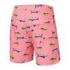 SAXX 5-Inch Oh Buoy 2N1 Volley Trophy Catch Swim Trunks - Flamingo