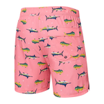 SAXX 5-Inch Oh Buoy 2N1 Volley Trophy Catch Swim Trunks - Flamingo