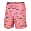 SAXX 5-Inch Oh Buoy 2N1 Volley Trophy Catch Swim Trunks - Flamingo