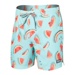 SAXX 5-Inch Oh Buoy 2N1 Volley One Hit Wondermelon Swim Trunks - Multi