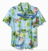 Tommy Bahama IslandZone Bahama Coast Aqua Shores Camp Shirt - Infinity Pool