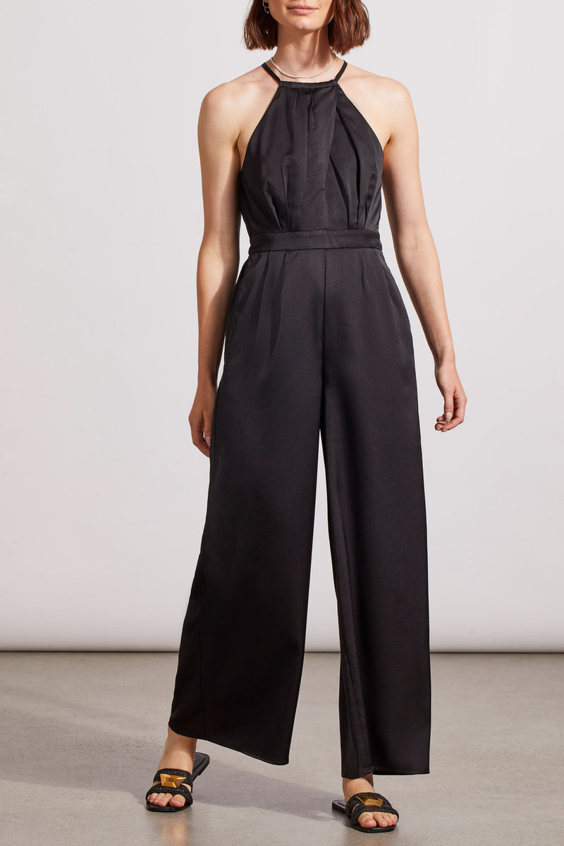 Tribal Halter Neck Jumpsuit - Black