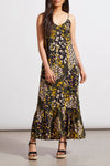 Tribal Maxi Dress With Bottom Frill - Limoncello