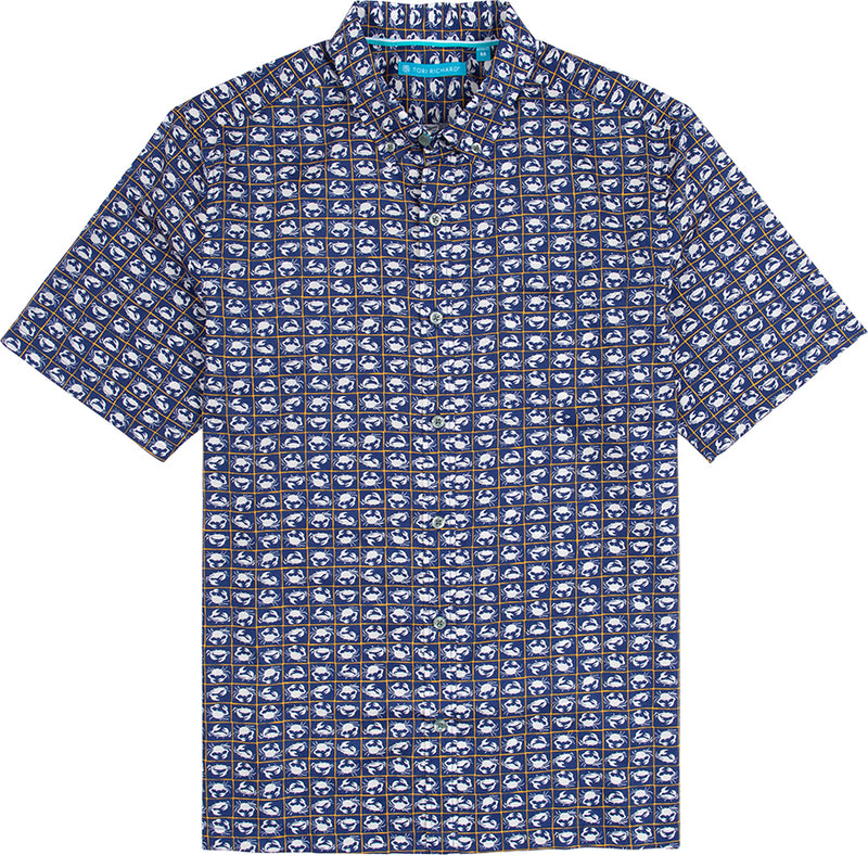 Tori Richard Consortium Camp Shirt - Navy