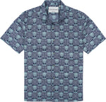 Tori Richard Men's Noble Palm Cotton Lawn Camp Shirt - Navy