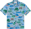 Tori Richard Men's Mele's Journal Cotton Lawn Camp Shirt - Water