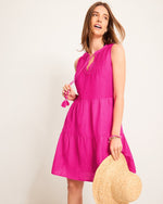 Tommy Bahama Womens St Lucia Sleeveless Tier Dress Coverup - Pink Maui