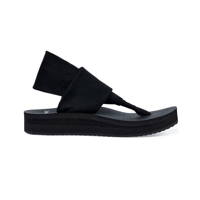 Sanuk Womens Sling ST Midform Sandals - Black