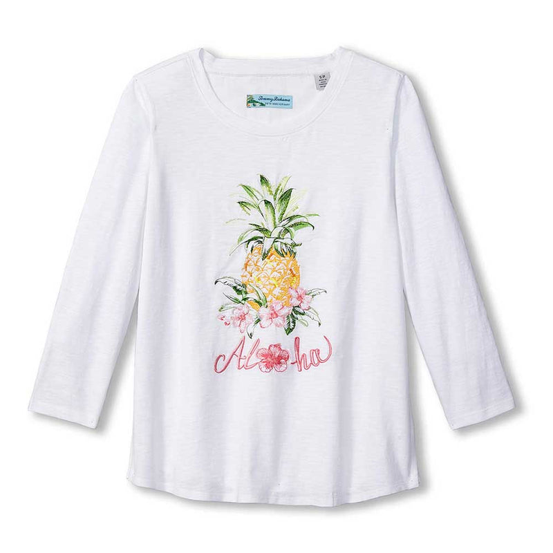 Tommy Bahama Women's Pineapple Paradise Lux T-Shirt - White