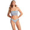 Seafolly Summer Crush Shirred Long Bandeau Bikini Top - Powder Blue