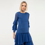 Isle By Melis Kozan Retro Cha Cha Top - Azure Mesh