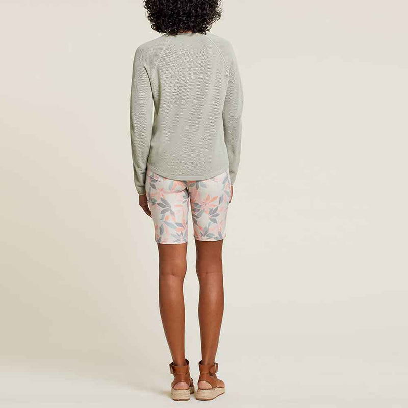 Tribal 5 Pocket Pull On Short With Side Slit - Bay Leaf