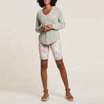 Tribal 5 Pocket Pull On Short With Side Slit - Bay Leaf
