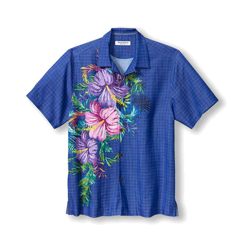 Tommy Bahama IslandZone Mojito Bay Flora Cres Camp Shirt - Mazarine Blue