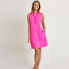 G Lifestyle Sleeveless Double Ruffle Dress - Hot Pink