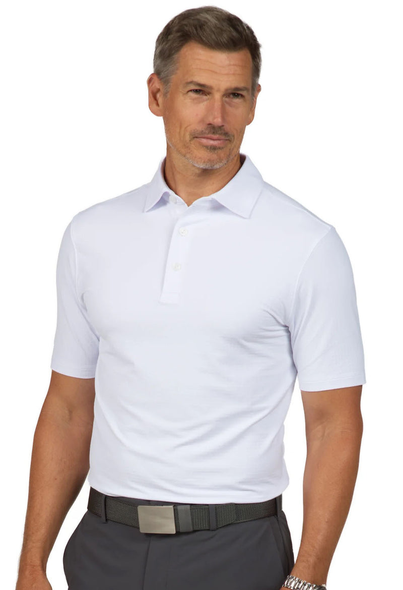 IBKUL Mens Polo Shirt - White