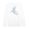 Southern Tide Lined Shark Performance Long Sleeve T-Shirt - Classic White