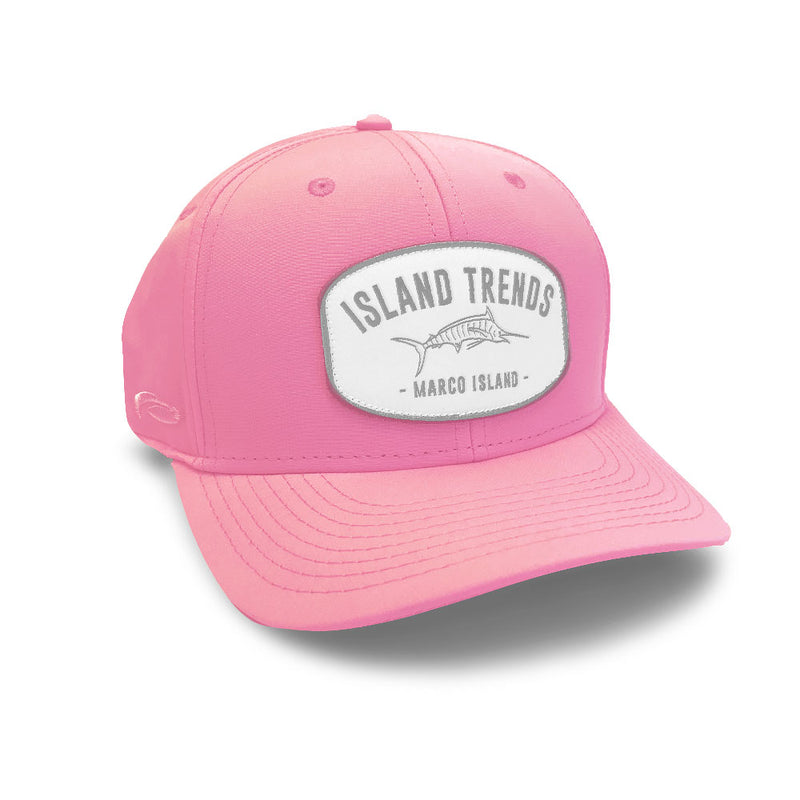 Island Trends Marlin Patch Baseball Snapback Cap - Pink