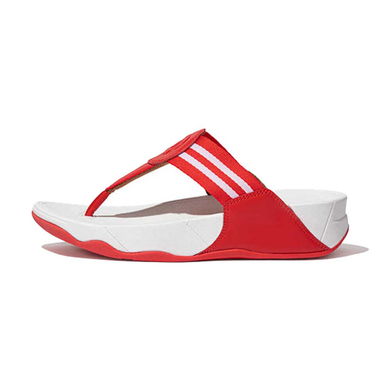 FitFlop Walkstar Canvas Flip Flops Sandals - Red