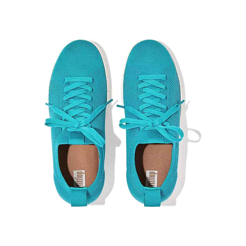 FitFlop Rally E01 Multi-Knit Trainer Sneaker Shoes - Tahiti Blue